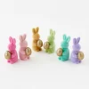 180 Degrees Flocked Bunny with Gold Egg