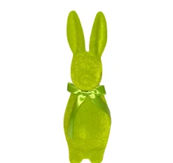 180 Degrees Flocked Button Nose Bunny Figurine, 16