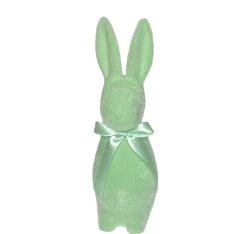 180 Degrees Flocked Button Nose Bunny Figurine, 16