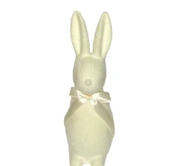 180 Degrees Flocked Button Nose Bunny Figurine, 16