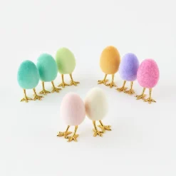 180 Degrees Flocked Egg with Feet