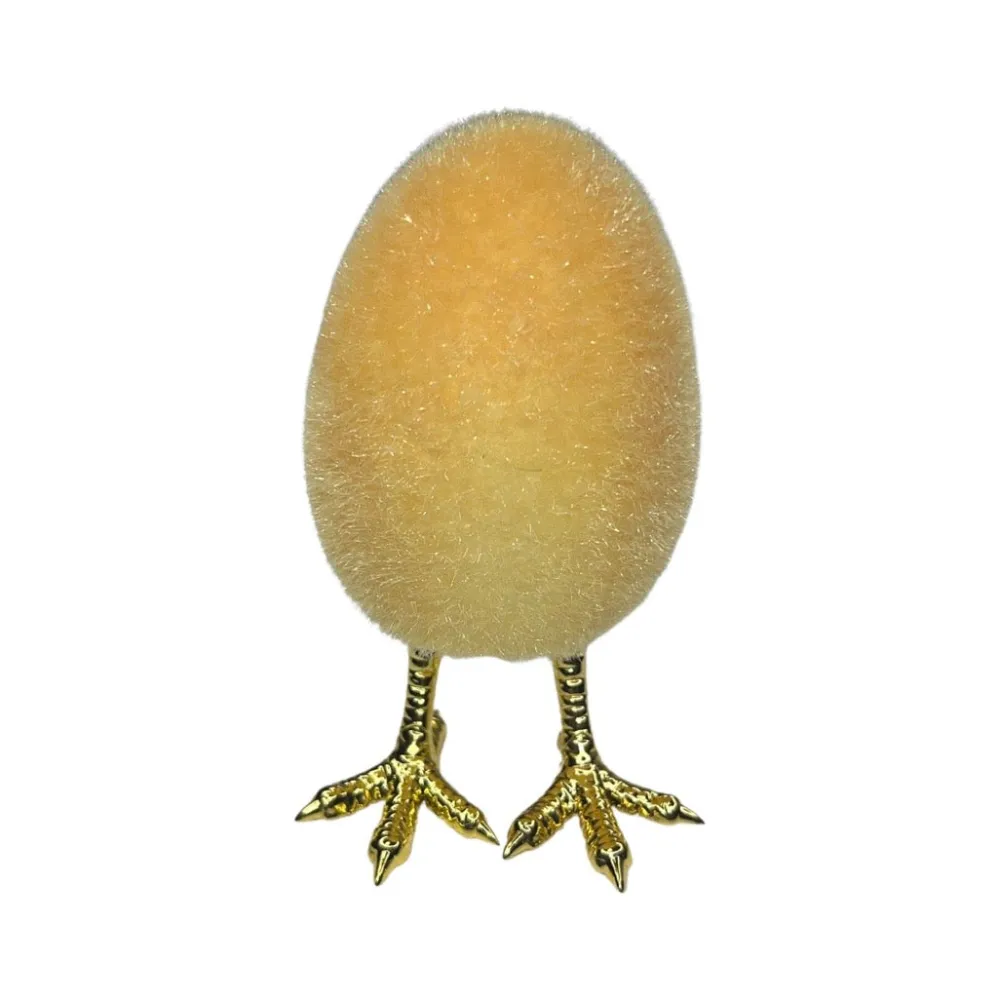 180 Degrees Flocked Egg with Feet