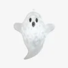 180 Degrees Flocked Ghost with Revolving Lights, 14"