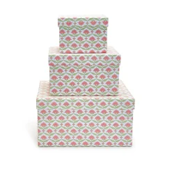 Two's Company Floral Block Print Nesting Boxes