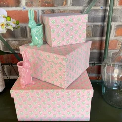 Two's Company Floral Block Print Nesting Boxes
