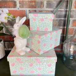 Two's Company Floral Block Print Nesting Boxes