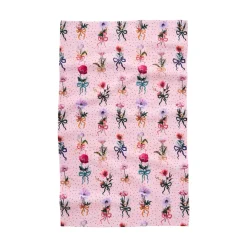 Geometry Floral Bows and Dots Tea Towel