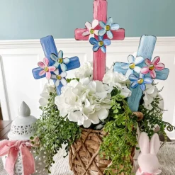 The Round Top Collection Floral Cross