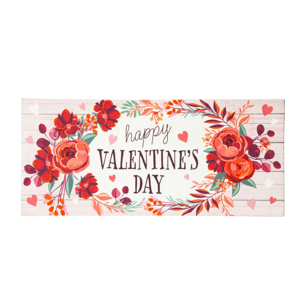 Evergreen Floral Happy Valentine's Day Sassafras Switch Mat