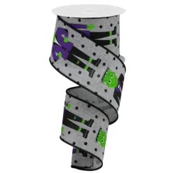 Craig Bachman Frankenstein Polka Dot Ribbon, 2.5" X 10YD