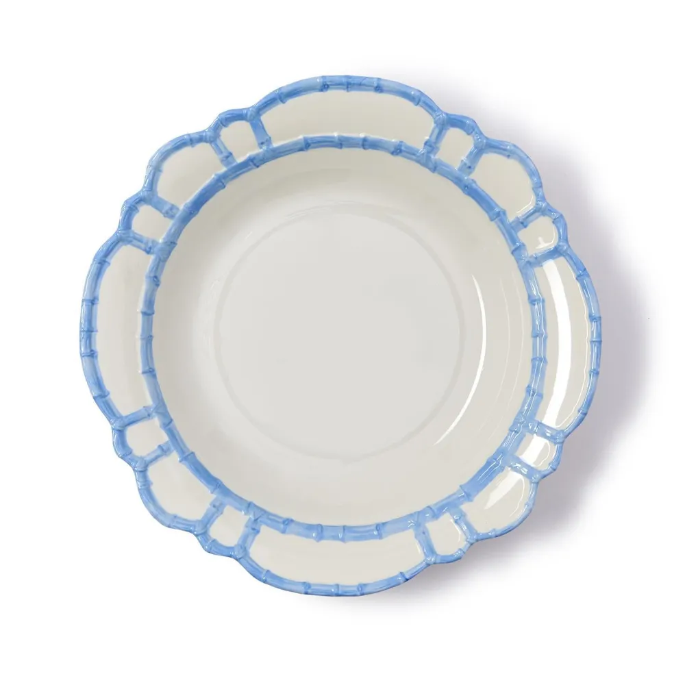 Two's Company French Blue Bamboo Bowl