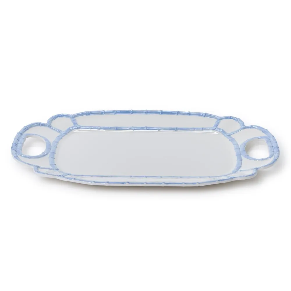 Two's Company French Blue Bamboo Platter
