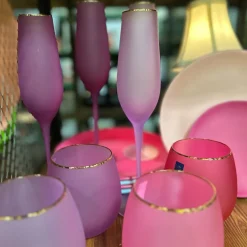 Glitterville Frosted Champagne Flute by