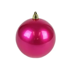 Farrisilk Fuchsia Candy Apple Ball Ornament, 8"
