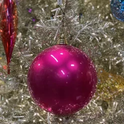 Farrisilk Fuchsia Candy Apple Ball Ornament, 6"