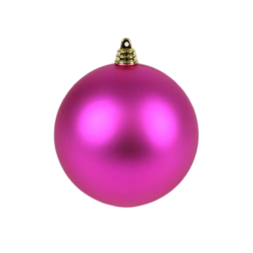 Farrisilk Fuchsia Matte Ball Ornament, 4"
