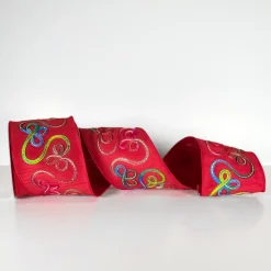 Farrisilk Fuchsia Whimsy Ribbon, 4"X10yd.
