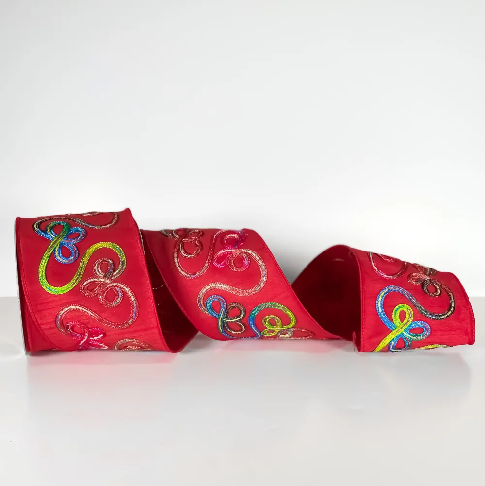 Farrisilk Fuchsia Whimsy Ribbon, 4"X10yd.
