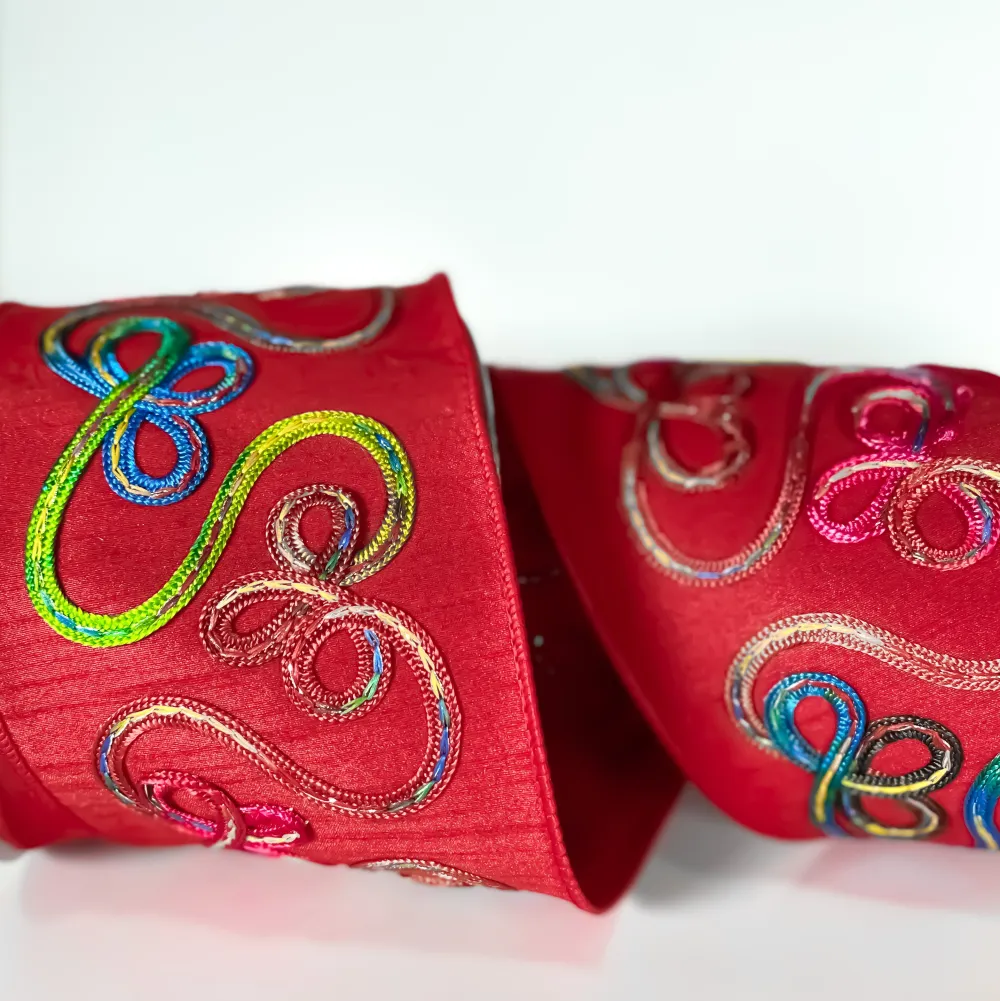 Farrisilk Fuchsia Whimsy Ribbon, 4"X10yd.