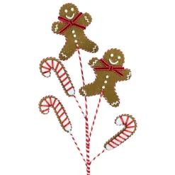 Liberty Floral Gingerbread Candy Cane Spray