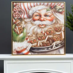 Farrisilk Gingerbread Santa by Celia Meadors, Large
