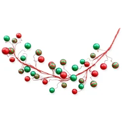 Craig Bachman Glitter Ball Garland in Red and Emerald, 5'