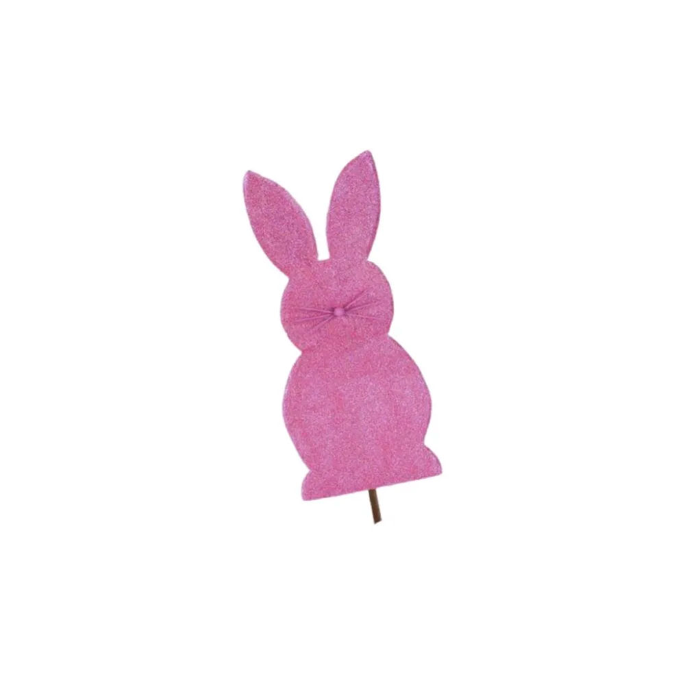 The Round Top Collection Glitter Bunny Stake Set