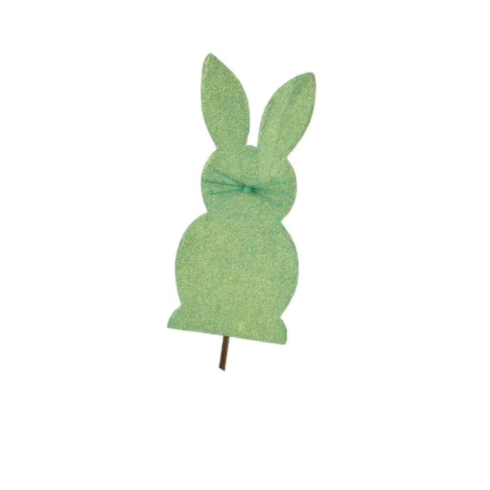 The Round Top Collection Glitter Bunny Stake Set