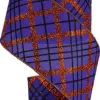 Craig Bachman Glitter Diagonal Plaid Royal Ribbon, 4" X 10YD