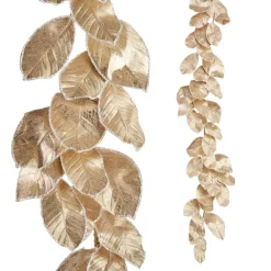 RAZ Glittered Magnolia Leaf Garland