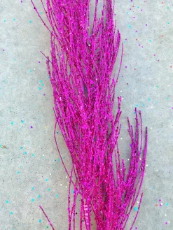 A&B Floral 5' Glittered Pine Garland in Assorted Colors
