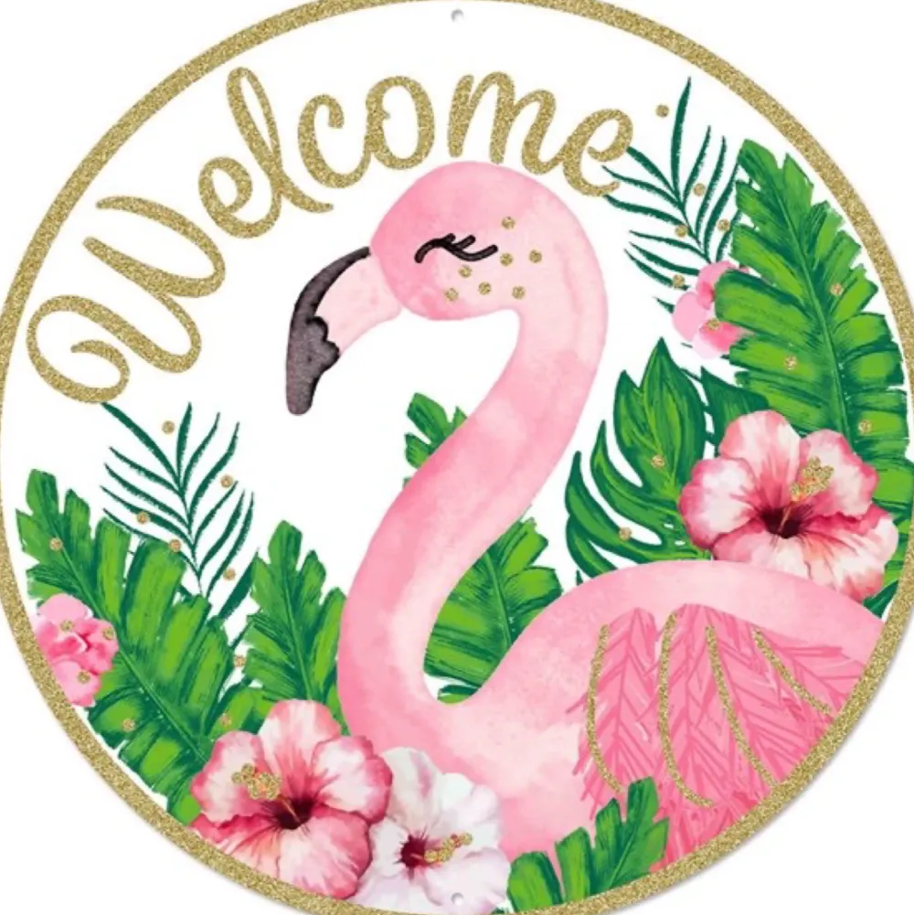 Craig Bachman Glitter Flamingo Sign