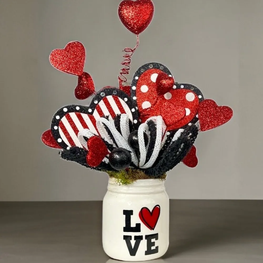 Craig Bachman Glitter Red Heart Pick