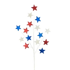 Liberty Floral Glitter Star Patriotic Spray