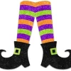 Craig Bachman Glitter Stripe Halloween Witch Legs