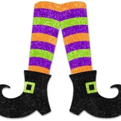 Craig Bachman Glitter Stripe Halloween Witch Legs