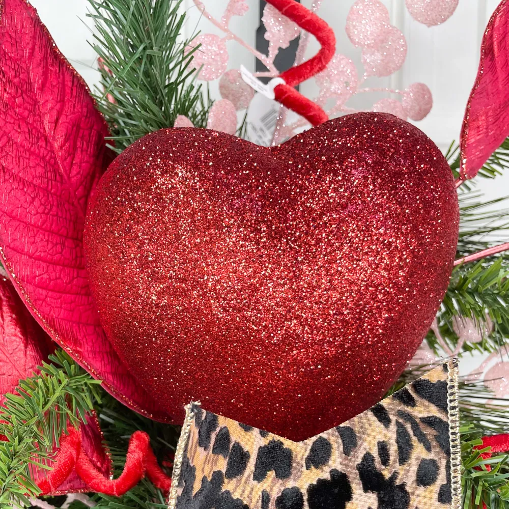 Craig Bachman Glittery Heart Pick, Red