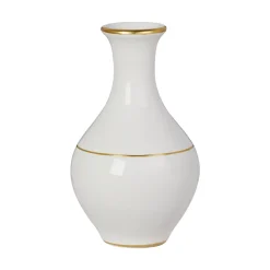 RAZ Gold Accent White Vase