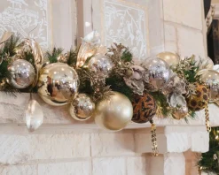 Farrisilk Gold Candy Apple Ball Ornament, 4"
