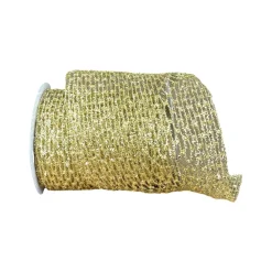 Farrisilk Gold Christmas Diamonds Ribbon 6"X10YD