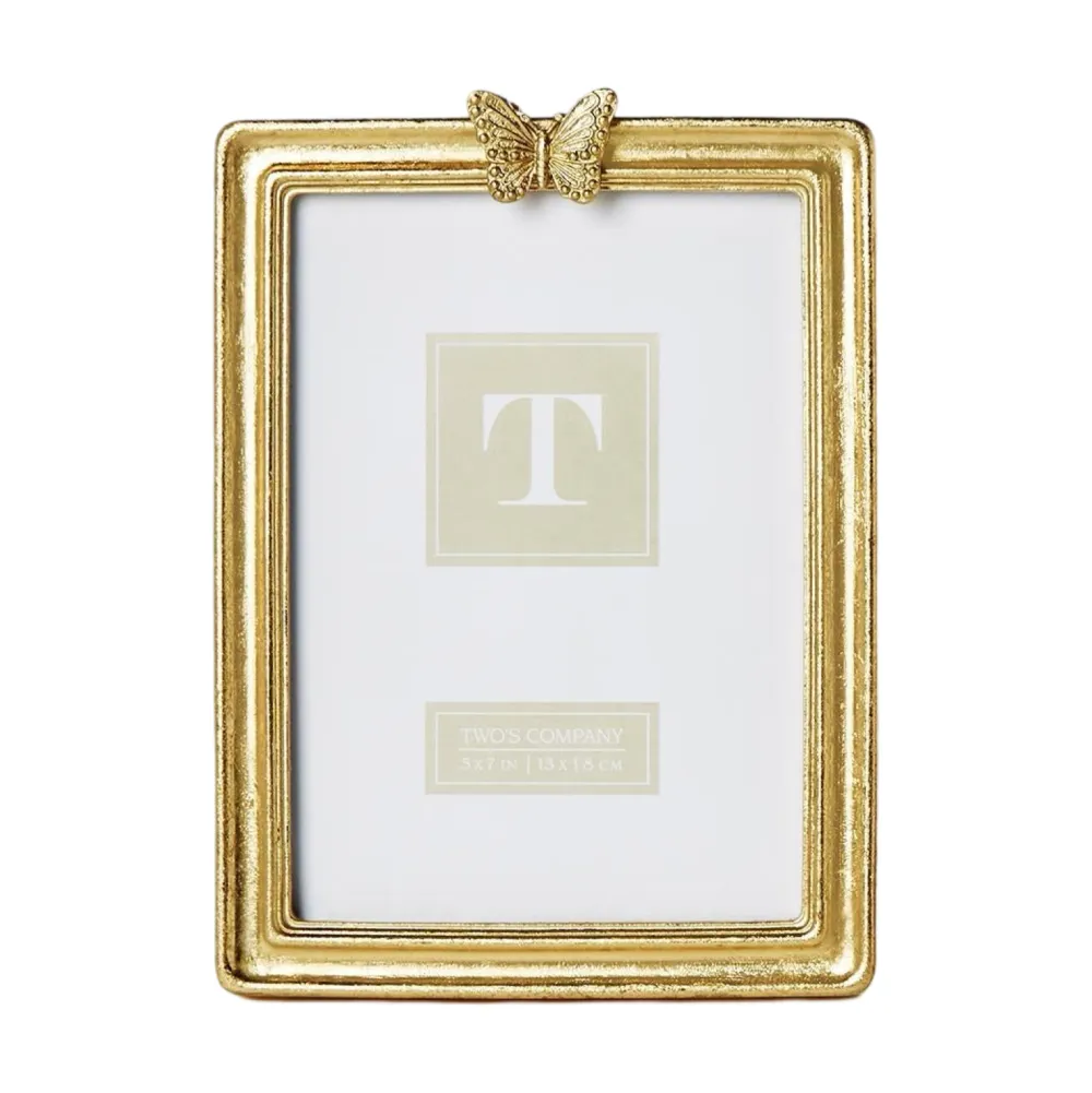 Two's Company Golden Butterfly Photo Frame