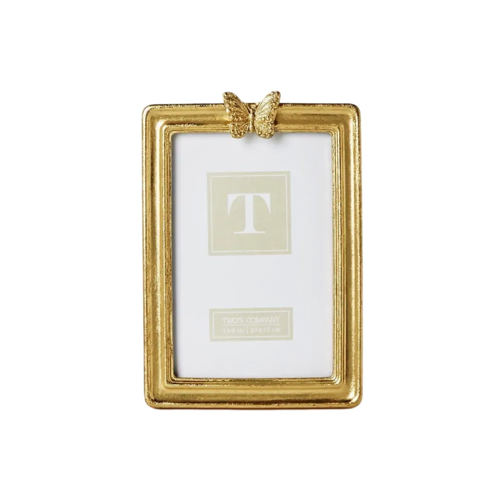 Two's Company Golden Butterfly Photo Frame