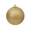 Farrisilk Gold Glitter Ball Ornament, 8"