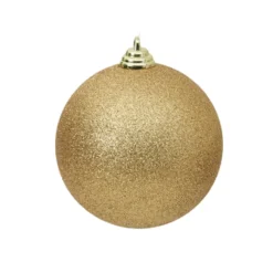 Farrisilk Gold Glitter Ball Ornament, 6"