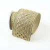Farrisilk Gold Jewel Lattice Ribbon, 4" X 5YD