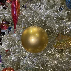 Farrisilk Gold Matte Ball Ornament, 6"