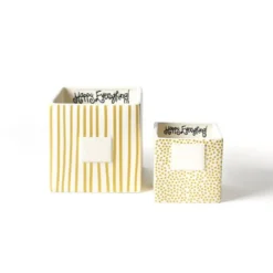Happy Everything Gold Mini Dot Small Nesting Cube by !