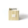 Happy Everything Gold Mini Stripe Medium Nesting Cube by !