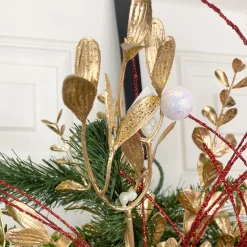 Regency Gold Painted Pearl Mistletoe Spray, 26