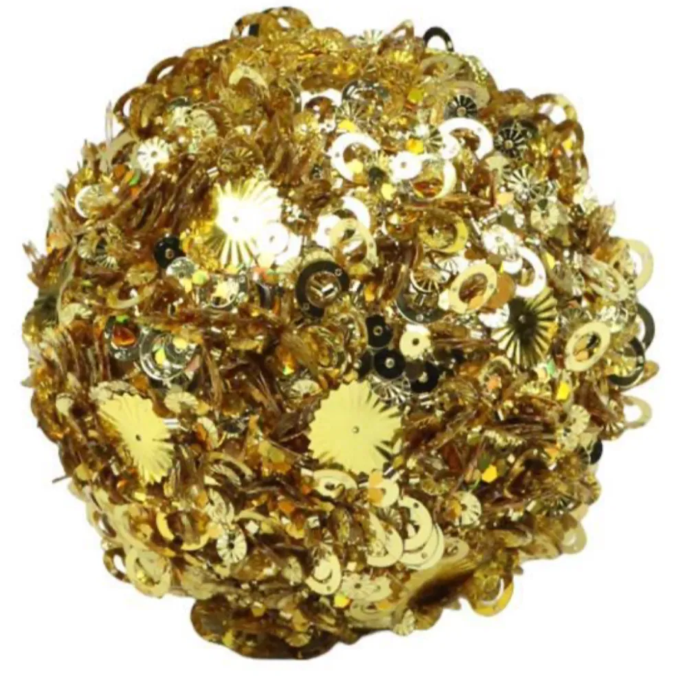 Craig Bachman Gold Sequin Glitter Ornament